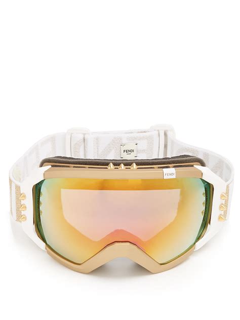 fendi gold ski goggles|Fendi fe40152um.